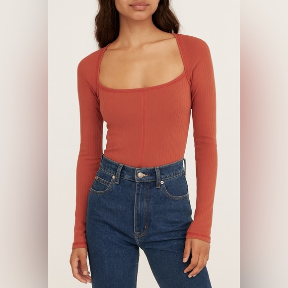 Free People Tops - Free People Intimately Square Neck Long Sleeve